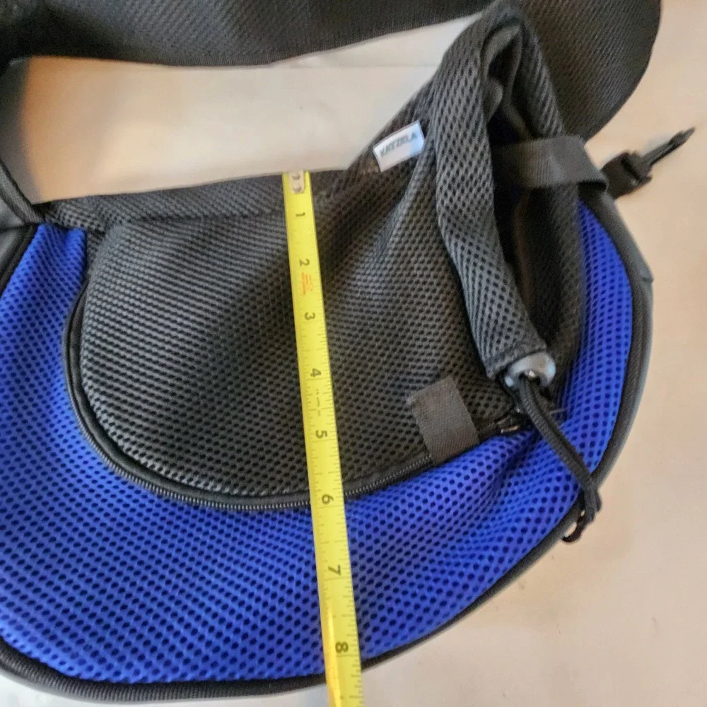 NWOT Katziela Hands-Free Pet Carrier Sling Bag Breathable Blue Mesh Travel Tote